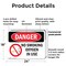 Signmission No Smoking Oxygen In Use Danger Sign, Plastic, 24in W x 18in L, 2PK OS-2PACK-DS-P-1824-L-1487 - alternate 2